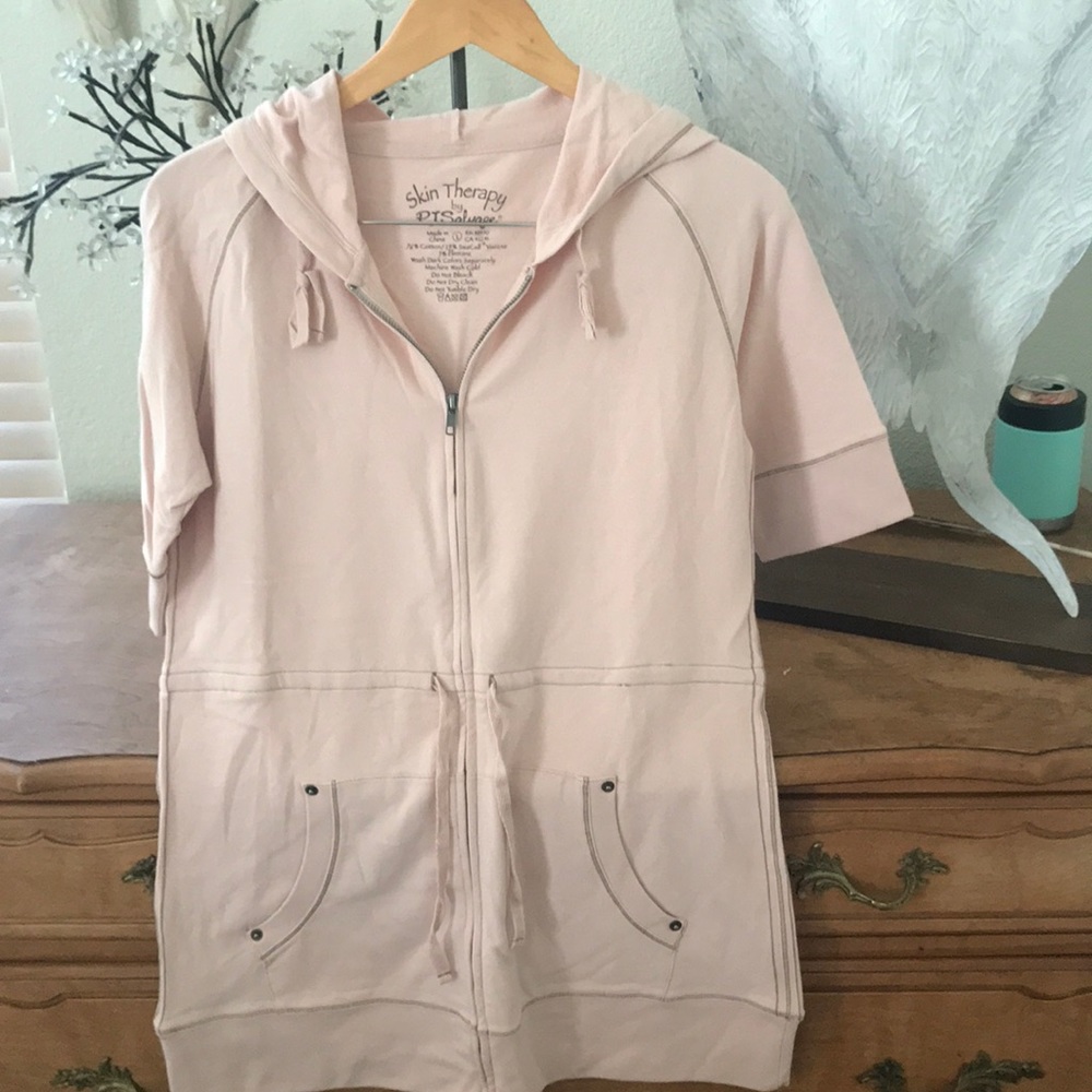 Pj Salvage cotton/sea cell zip up hoodie